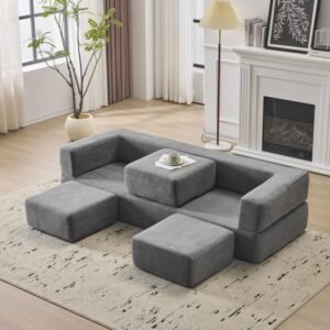Super Big Plush Vacuum Compression U Shaped Sofa Bed