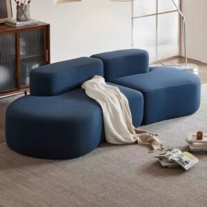 3 Seat Vacuum Compressed Curved Sofa for Living Room