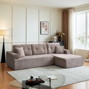 Contemporary Style Compressed Sofa with Chaise