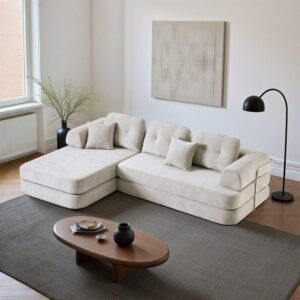 2026 Trending Vacuum Compressed L Shaped Sofa Bed