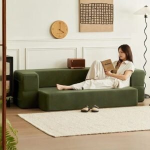 Extendable 2 Seater Compressed Floor Sofa Sleeper